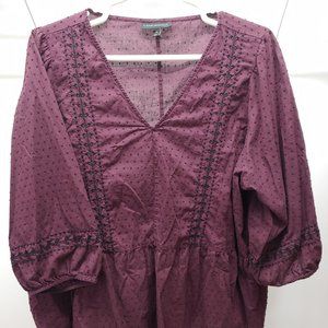 Lane Bryant 26W - Light Burgundy and Black Tunic